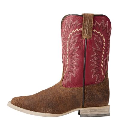 Ariat Relentless Elite Kahverengi / Kırmızı Western Csizma Çocuk (26864-254)